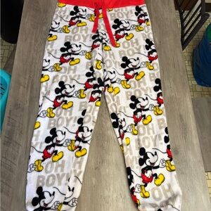 Disney Mickey Mouse Womens Pajama Bottoms - Red, Yellow, Black, White
